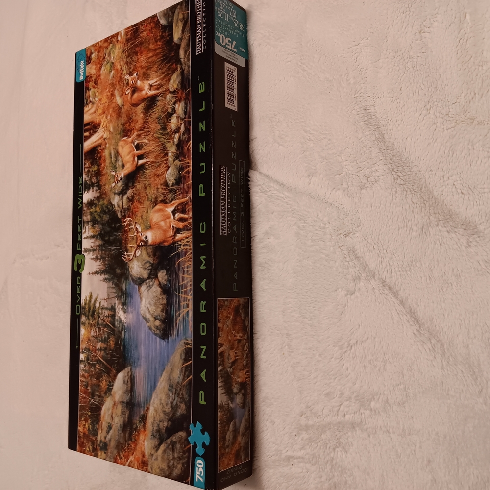 Buffalo Games Panoramic Puzzle with Deer Scene